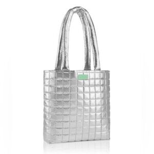 Clinique, Limited Edition, Silver Puffer Tote NWOT